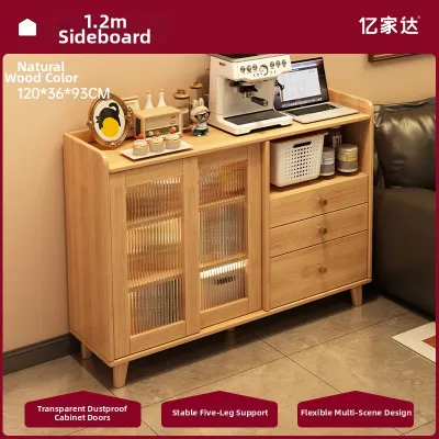 New Chinese Style Solid Wood Sideboard Cabinet