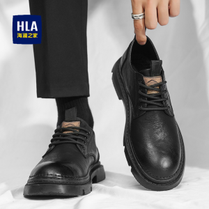 Mens Casual Leather Shoes Fall Season Low-Top Martin Boots Fleece-Lined Business Casual Suit Shoes Black Sport Shoes