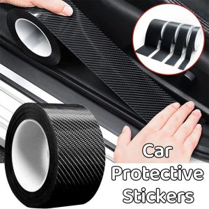 3D Car Stickers Carbon Fiber Protector Strip Anti Scratch Tape Waterproof And Sun Protection Film