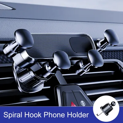 SEAMETAL Universal Car Phone Holder 4-Joint Air Vent Clip Phone Mount Stable Hook Cellphone Stand for 4.7-7 inch Mobile Phone