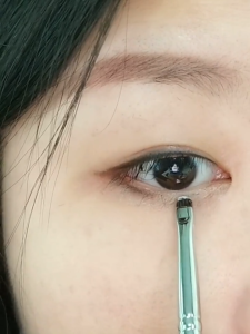 GUOXIAONIU Pony Hair Eye Details Brush - Small Eyeliner Brush for Eye Shadow Application Extends from Lower Eyelid to Canthus with Moth Makeup Brush