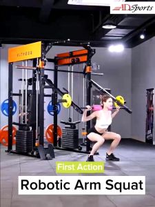 Commercial Grade Smith Machine Power Cage Rack Fitness Equipment Full Body Exercise Machine ADSports JL-Z4S