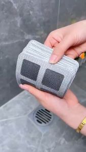 Stiker 10pcs Pembuangan Saluran Air Sticker Penutup Lubang Nyamuk Hair Jaring Rambut  Tempelan Kawat Saringan Wastafel PST