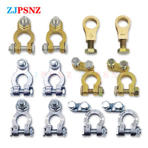 2Pcs Car Battery Terminal Wire Cable Clamp Top Quick Post Terminal Positive & Negative Electric Connector Clamps Auto Accessorie