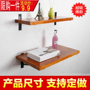 Wall Shelf Retro Solid Wood Partition Storage Wall Mount in-Line Shelf Iron For Home Wall Wine Rack Kitchen Rack