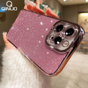 Luxury Square Plating Glitter Case For iPhone 15 14 13 Pro Max 11 12 Mini XR X XS Max 7 8 Plus SE 2 Shockproof Transparent Cover