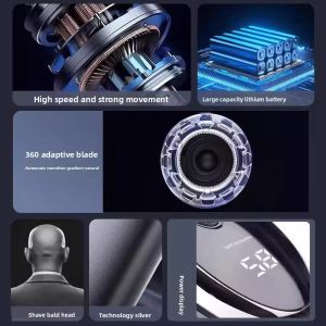 MONLEYTA | German Haircutting Device Mens Self-Haircut Flat Top Full Electric Flying Saucer Electric Push Home Use Hairdressing Tool