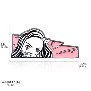 Anime Demon Slayer Brooch Anime Character Nezuko Zenitsu Agatsuma Metal Badge For Women Men Backpack Clothes Accessories Gifts