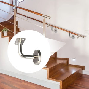 MaxPlus【Ready in Stock】 1Pc Stainless Steel Handrail Bracket Glass Balustrade Stair Wall Glass Support