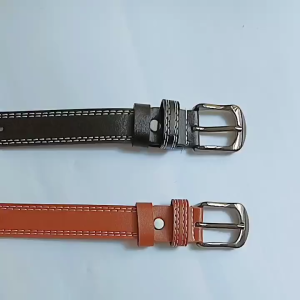 Kids Leather Belt with Alloy Buckle - Casual School Style 2cm Width (80cm-110cm)