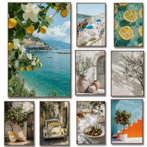 40x50cm Paint By Numbers Italian Lemon Orange Olive Handpainted Canvas Painting Painting By Numbers for Adults Home Decor