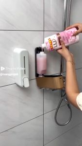 TEMPAT SABUN CAIR PENCET Unik 350ml Warna Random - Tempat Sabun Cair Tempel Tembok - Tempat Sabun Kamar Mandi Tempel Dinding - Tempat Sabun Cair Cuci Piring - Tempat Sabun Cair Aesthetic - Bisa COD