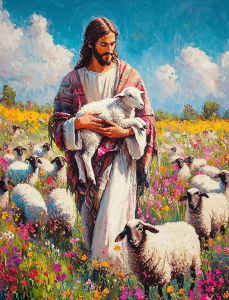 BILIBILI | Acrylic Paint By Numbers Jesus Christ Painting By Numbers on Canvas Coloring By Number for Adults Paint Digital Art