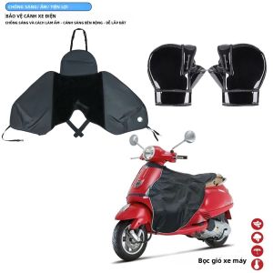 Bộ Bảo Vệ Chân Xe Máy Điện Đa Năng Chăn Bảo Vệ Đầu Gối Chống Gió Chống Thấm Nước Chống Lạnh Kèm Găng Tay Len Cashmere