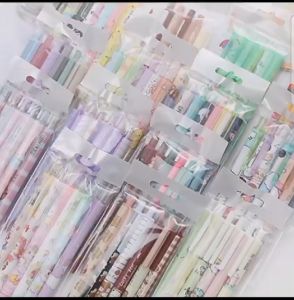 1 SET 6PCS / PULPEN GEL MEKANIK 0.5MM KARAKTER LUCU / PULPEN KARAKTER / PENA PULPEN GEL / BOLPEN GEL