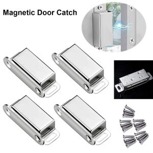 Magnetic Door Catch Strong Heavy Duty Cupboard Magnets Kitchen Cabinet Catches Magnet Latches Stainless Steel For Door Cupboard
