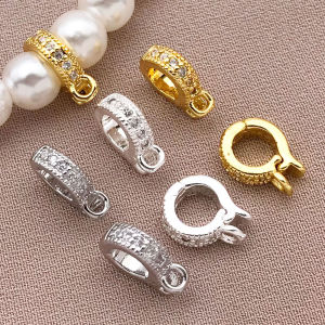 3pcs18K Copper Plated Genuine Golden Thick Silvery White Golden Melon Seed Buckle Pendant Buckle DIY Jewelry Making Accessories