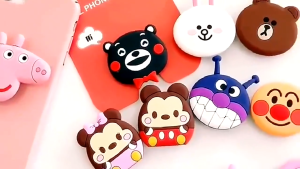 Pop Socket Karakter Iring Handphone Gambar Boneka Griptok 3D Phone Holder Stand HP