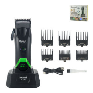 Kemei | Kemei KM-1385 Professional Hair Cutter for Men T-Blade 7500RPM 5W DC Motor with Dock LED Display Hair Clipper Hair Trimmer