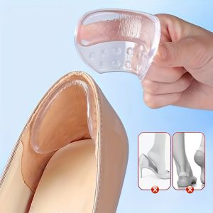 Silicone Heel Stickers for Men and Women Anti Slip Heel Cushions Non-Slip Inserts Pads Foot Care Protector 1Pair