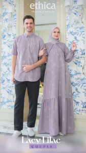 TERMURAH COUPLE 192 LACY LILAC ETHICA KOKO & GAMIS TERBARU COCOK UNTUK KONDANGAN & DAILY KEKINIAN
