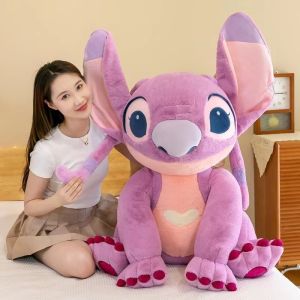 60CM Anime Cartoon Disneys Lilo & Stitch Kawaii Girl Plush Dolls Cute Angel Large Plush Toys Girls Christmas Birthday Gifts