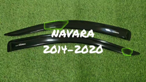 คิ้วกันสาดประตู กันสาด คิ้วกันสาด คิ้ว ดำทึบ รุ่น2ประตู ตอนเดียว ช่วงยาว นิสสัน นาวาร่า NISSAN NAVARA 2014 2015 2016 2017 2018 2019 2020  ใส่ร่วมกันได้ A