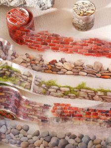 Stone Path Texture Waterproof PET Base Collage Tape