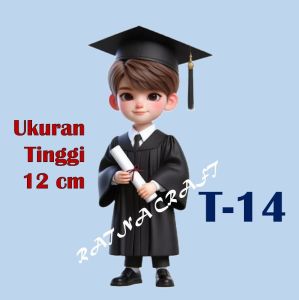 Topper Wisuda isi 6 ukuran 12 CM