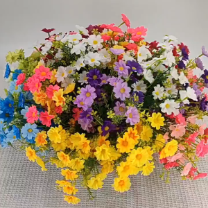 ส่งจากกทม！ขนาด32CM ช่อดอกไม้เบญจมาศ 24ดอก ดอกไม้ประดิษฐ์ตกแต่งห้อง ดอกไม้วาเลนไทน์ หลายสีให้เลือก