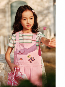 PPTOWN | Childrens Denim Bib Overalls Shorts