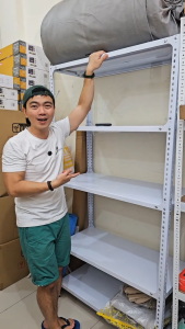 Rak Besi Siku 5 Susun Serbaguna Untuk Gudang Dapur dan Penyimpanan Barang