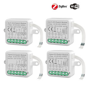WiFi Zigbee Smart Switch Module Electrical Switching Breaker 1/2/3/4Gang Lighting Switch Module for Smart Tuya APP Control Alexa