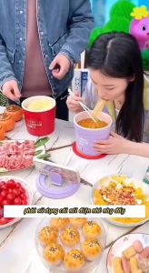 Nồi Lẩu Điện Mini Đa Năng Ca Nấu Mì Ăn Liền Cốc Ăn Lẩu Cô Đơn Dung Tích 1.5L Công Suất 500W Phủ Chống Dính Đáy