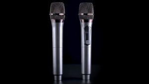 Professional Wireless Microphone with Receiver UHF Handheld Rechargeable Dynamic Microphones for Singing Karaoke FM Conference Speech Recording Cordless Charging Mic