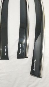 Vè Che Mưa Chỉ Inox Huyndai Accent 2023-2018 Mẫu Đen Cao Cấp Có Chỉ Inox