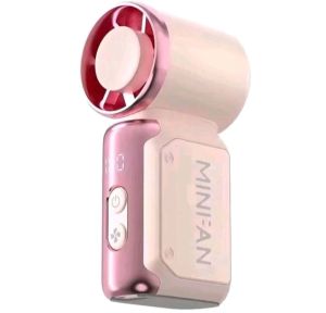 (SG) NEW Mini Turbo Portable Fan Hand-held Rechargeable Display Mobile Fan JF157