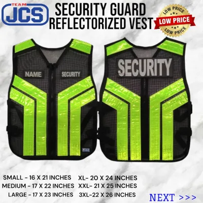 Reflectorized vest uniform FREE PATCHES