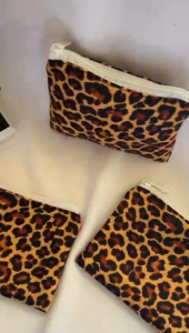 Pouch Make up resleting printing / Dompet Resleting Leopard Large