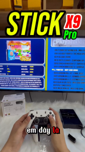 Máy Chơi Game Stick Vàng X9 PRO Chip S905 x 3 có 2 tay cầm Ram 2GB Có 40000 Game Cài Sẵn Độ Phân Giải 4K Nhiều Game Hót Bảo Hành 12 Tháng