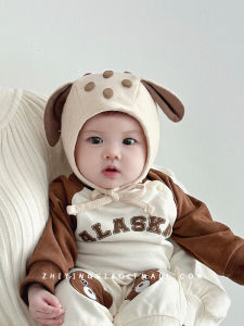 Cute Baby Boy Ear Protection Hat Newborn Outdoor Windproof Head Cover Soft Cotton Spring Autumn Casual Style Infant Cap