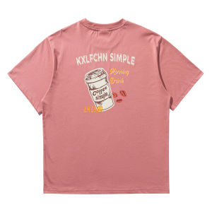 KXLFCHN Loose Fit Printed Half Sleeve round Neck T-Shirt Mens Summer Casual Top Creative Fun Youth Popular Fashion Trend