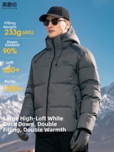 Enjeolon | Winter Extreme Cold Hooded Color Block Down Jacket