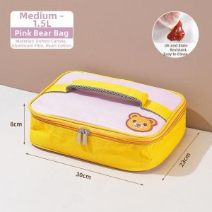 Thermal Double Layer Compartment Large Capacity Portable Lunch Box
