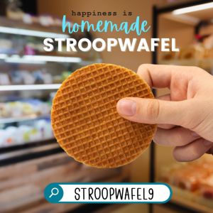 Stroopwafels New Year Gift | วาฟเฟิลคาราเมล ของขวัญสำหรับเทศกาลปีใหม่ กล่อง 12 ชิ้น size 8 cm. ขนมอร่อยร้านกาแฟ ของฝากพังงา