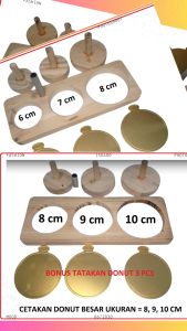 CETAKAN KUE ADONAN DONAT 1 SET 3 UKURAN BONUS TATAKAN DONUT