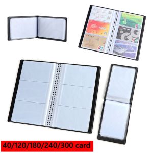 Leather 40/120/180/240/300 Cards ID Credit Card Holder Book Case Organizer Business  Cards ID Credit Card Holder Case