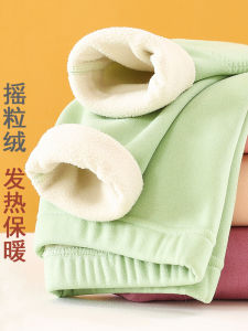 Heating Thermal Trousers Womens Pure Color Autumn Winter Thick Warm Tight Fleece Lined Base Layer Pants plus Size