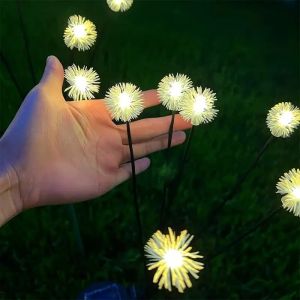 1PC Solar LED Dandelion Garden Lights 6-Head 2 Modes Lawn LampIdeal Landscape Lighting For GardenLawnYardPathwayBalcony