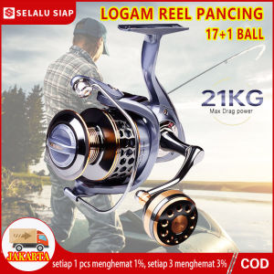 17 + 1BB Reel Pancing Tarikan Logam Spul CNC Gagang Rol Gulung Air Asin